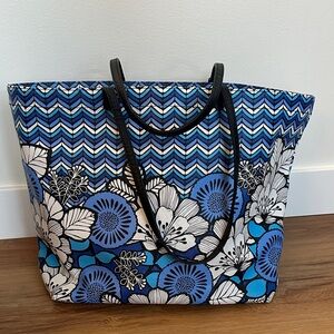 Vera Bradley Floral Blue and Black Tote Bag